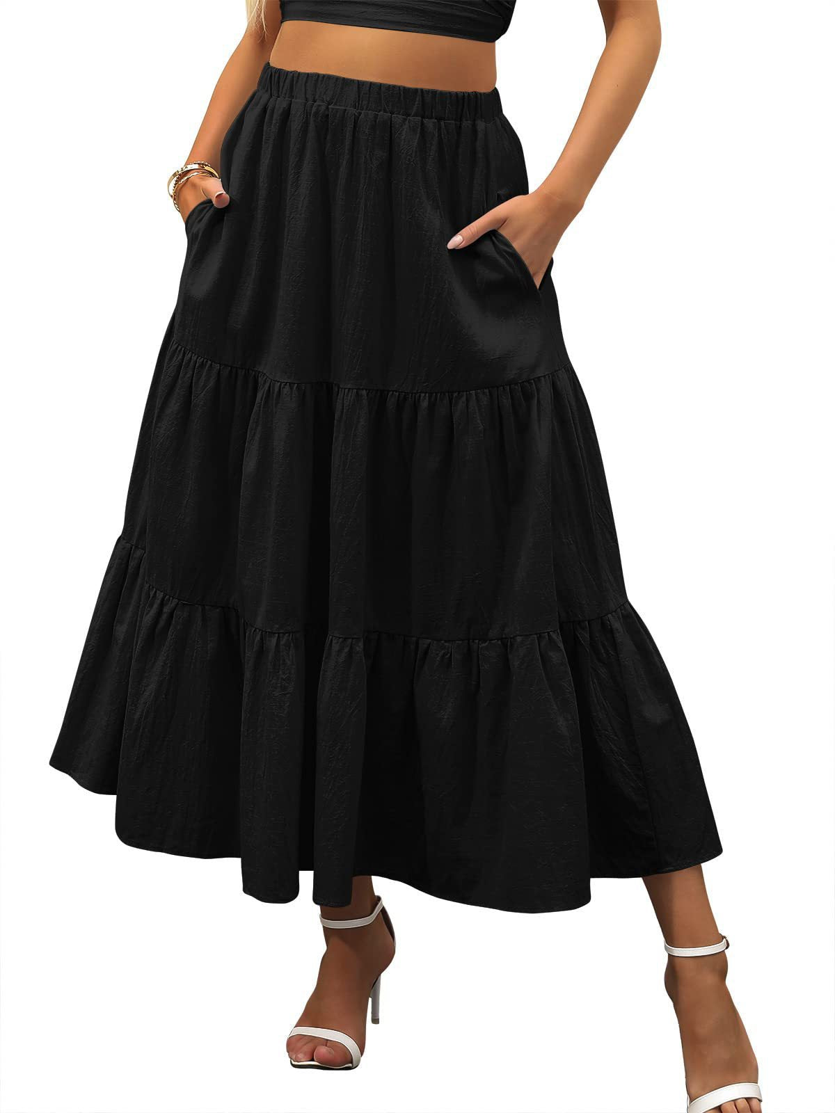 Jupe maxi à couches pour femmes Chic und Stil