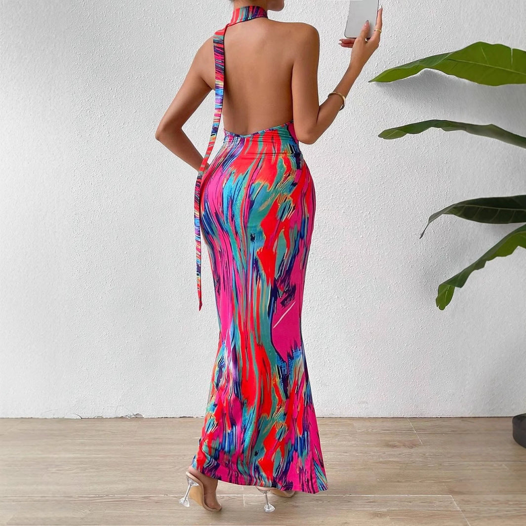 Robe maxi bodycon à col montant Chic und Stil