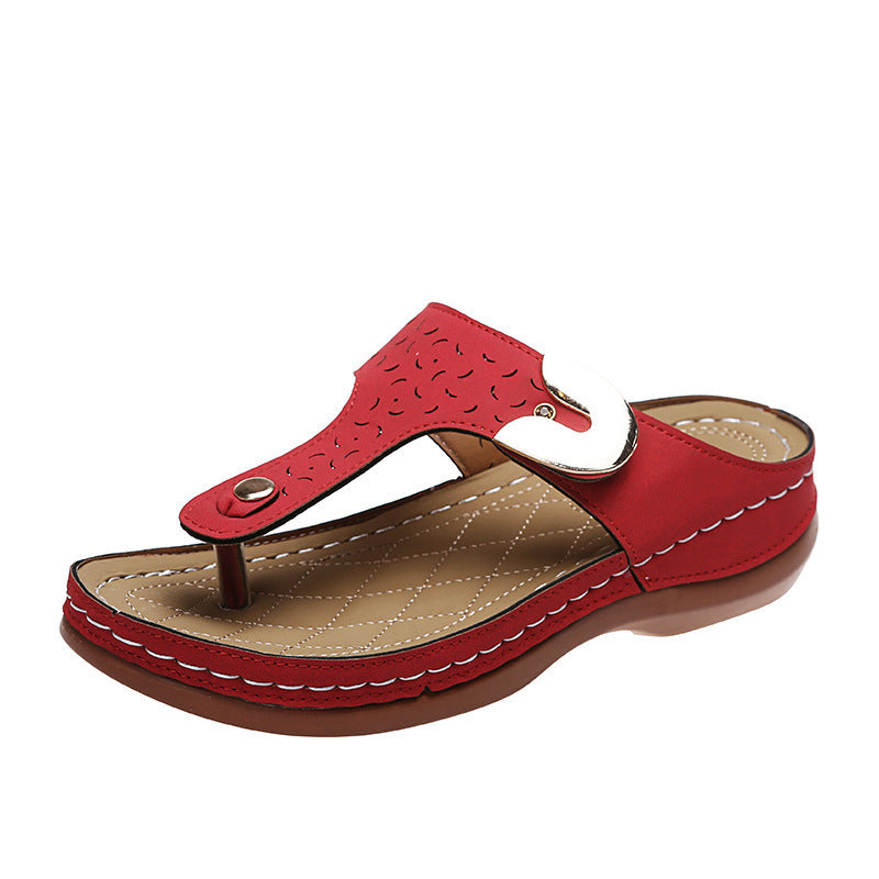 Sandales à lanières confortables pour femmes avec design de sangle à la mode Chic und Stil