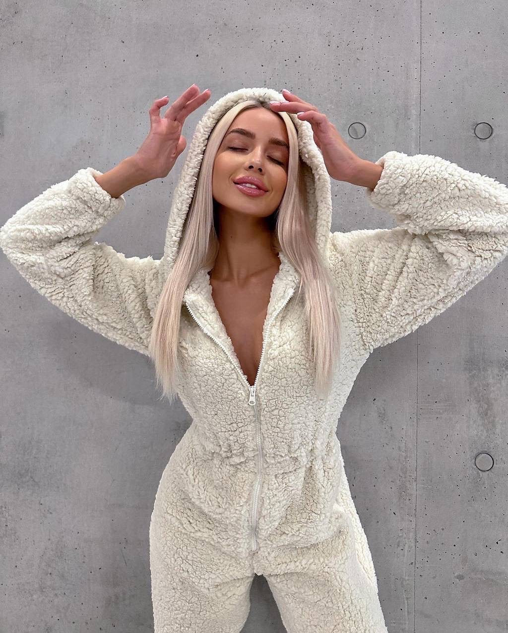 Dames combinaison en polaire douillette Chic und Stil