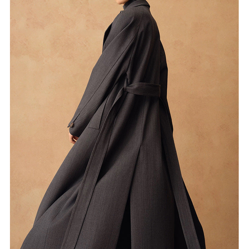 Manteau wrap longline ajusté pour femmes Chic und Stil