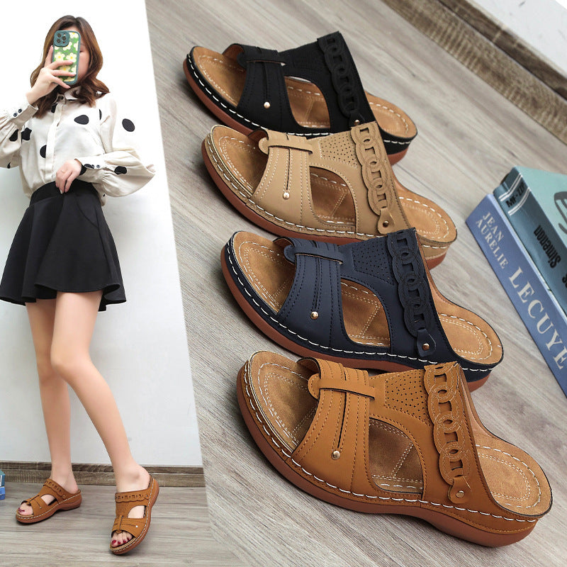 Sandales de confort élégantes pour femmes avec matériau supérieur respirant Chic und Stil