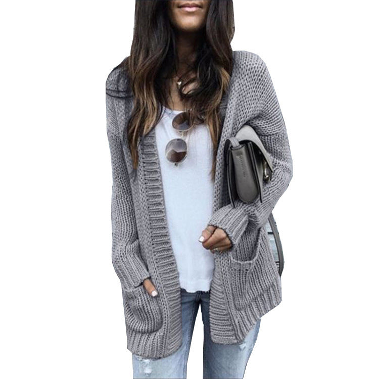 Cardigan en grosse maille pour femmes avec coupe décontractée et poches pratiques Chic und Stil