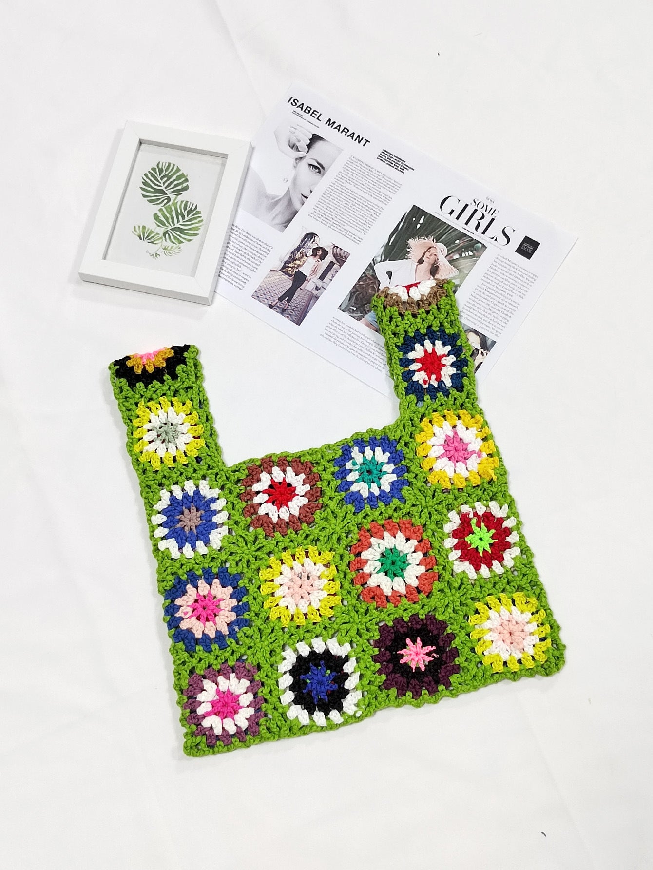 Sac à main en patchwork au crochet pour femmes Chic und Stil
