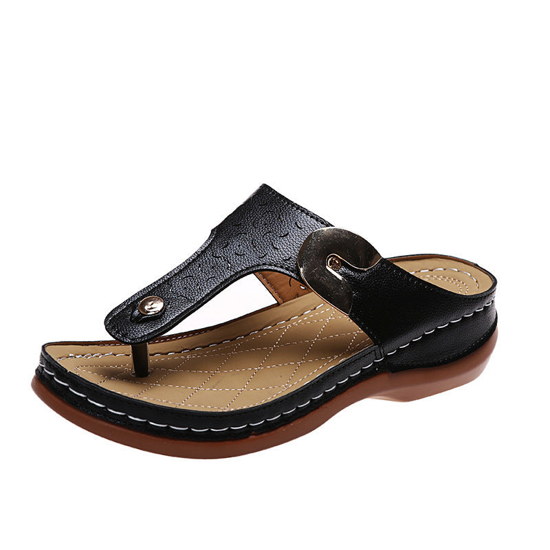 Sandales à lanières confortables pour femmes avec design de sangle à la mode Chic und Stil
