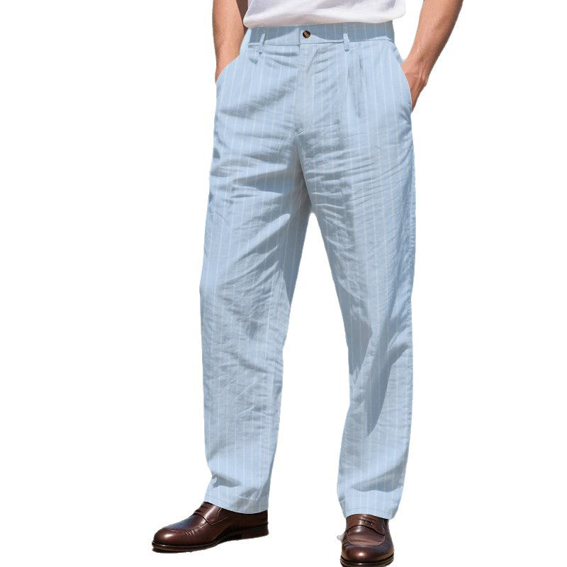 Pantalon de costume pour hommes avec de fins rayures fines Chic und Stil