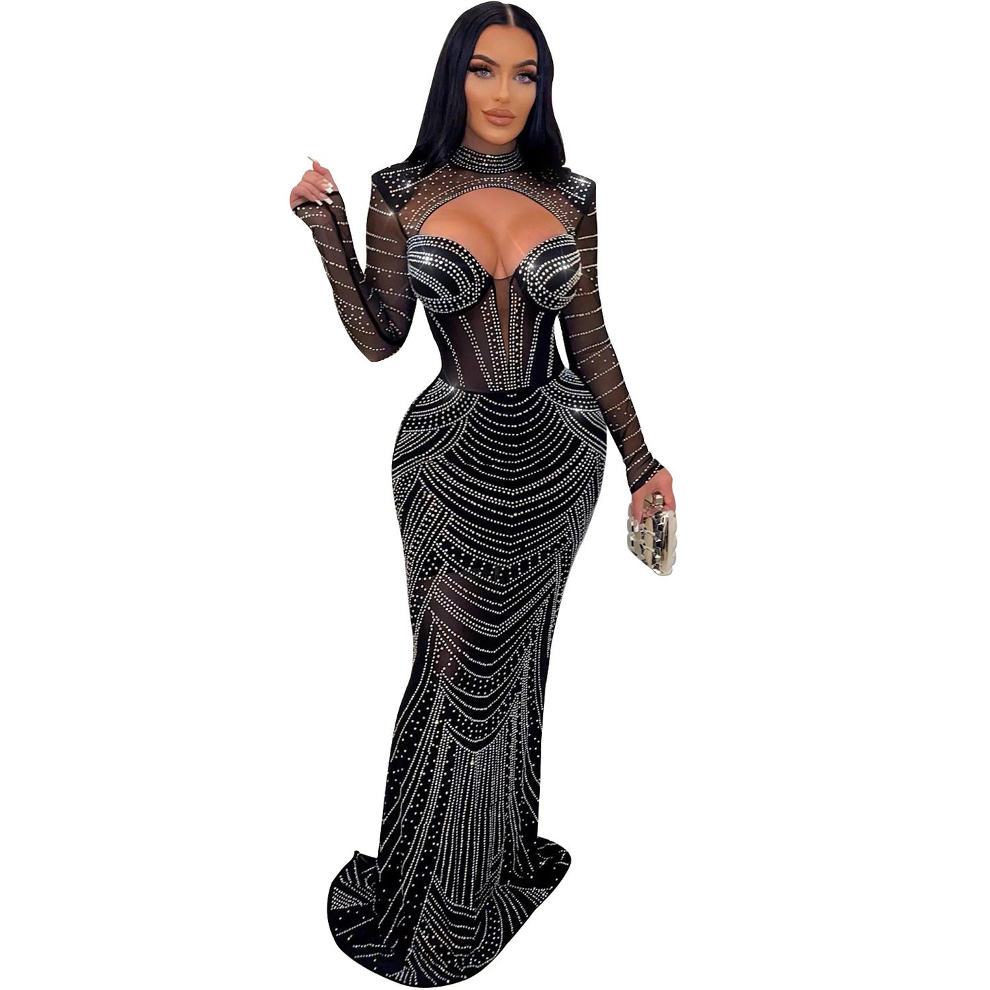Robe de soirée élégante pour femmes avec embellissements Chic und Stil