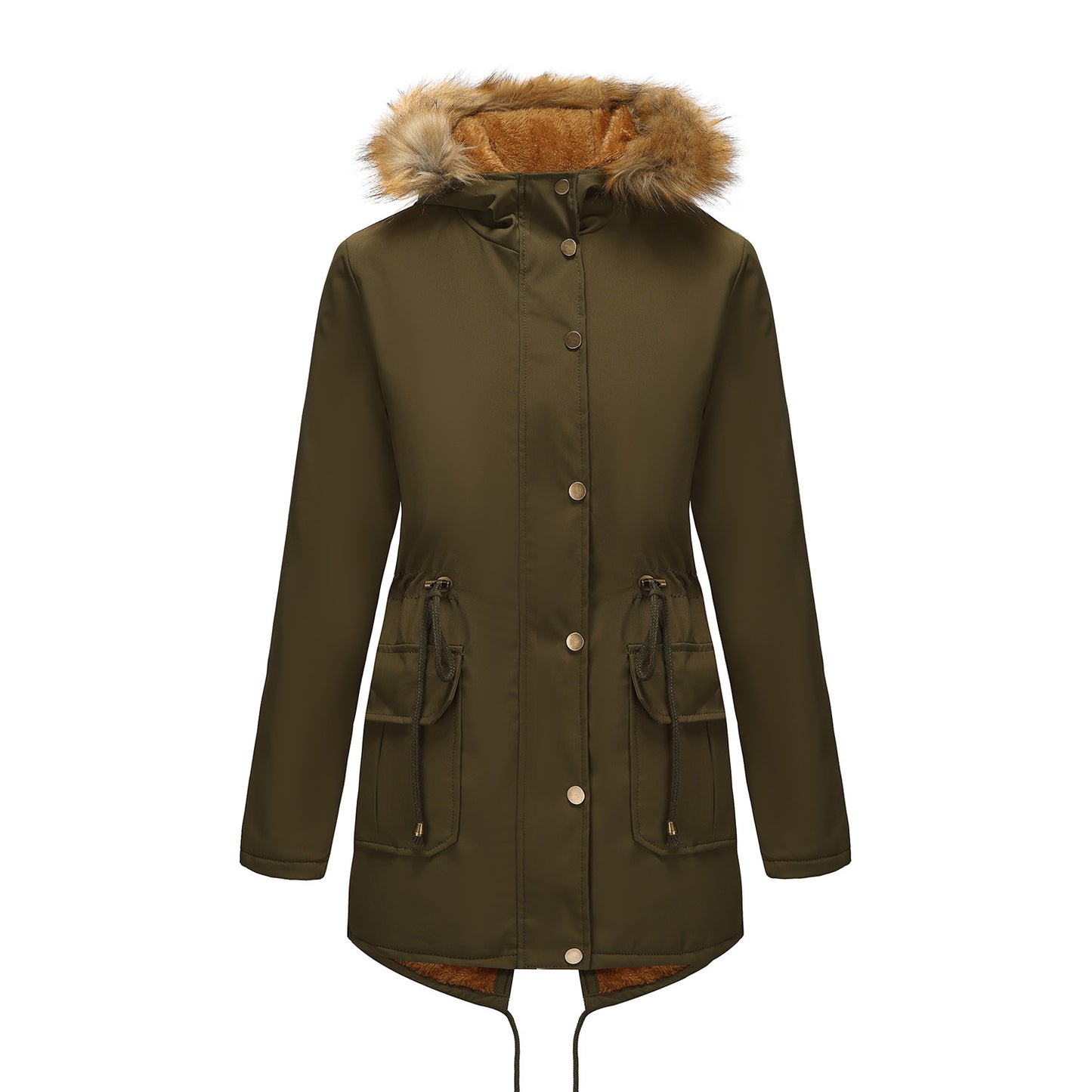 Dame parka d'hiver avec col en fourrure Chic und Stil
