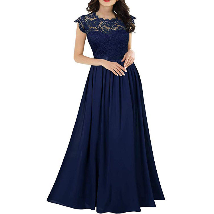 Robe de soirée A-line sans manches en dentelle pour femmes Chic und Stil
