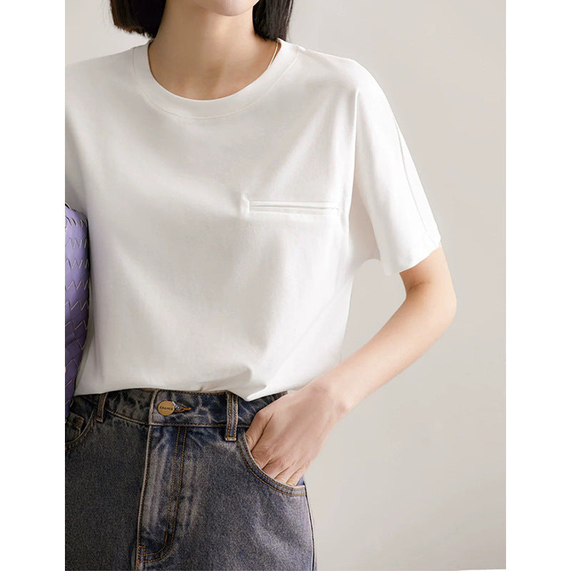T-shirt décontracté pour femmes avec poches Chic und Stil