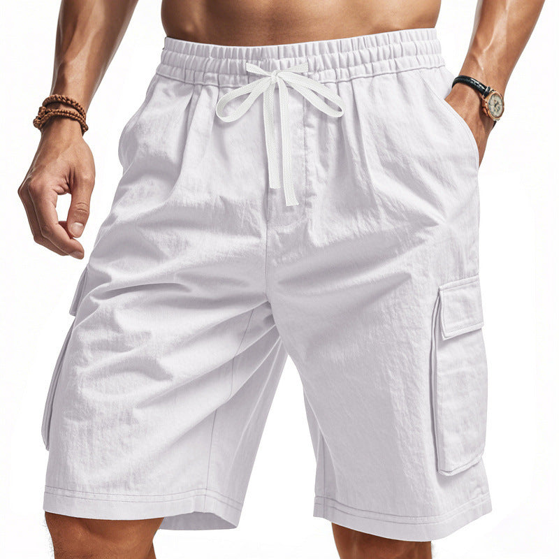 Shorts cargo pour hommes avec taille élastique et poches multifonctionnelles Chic und Stil