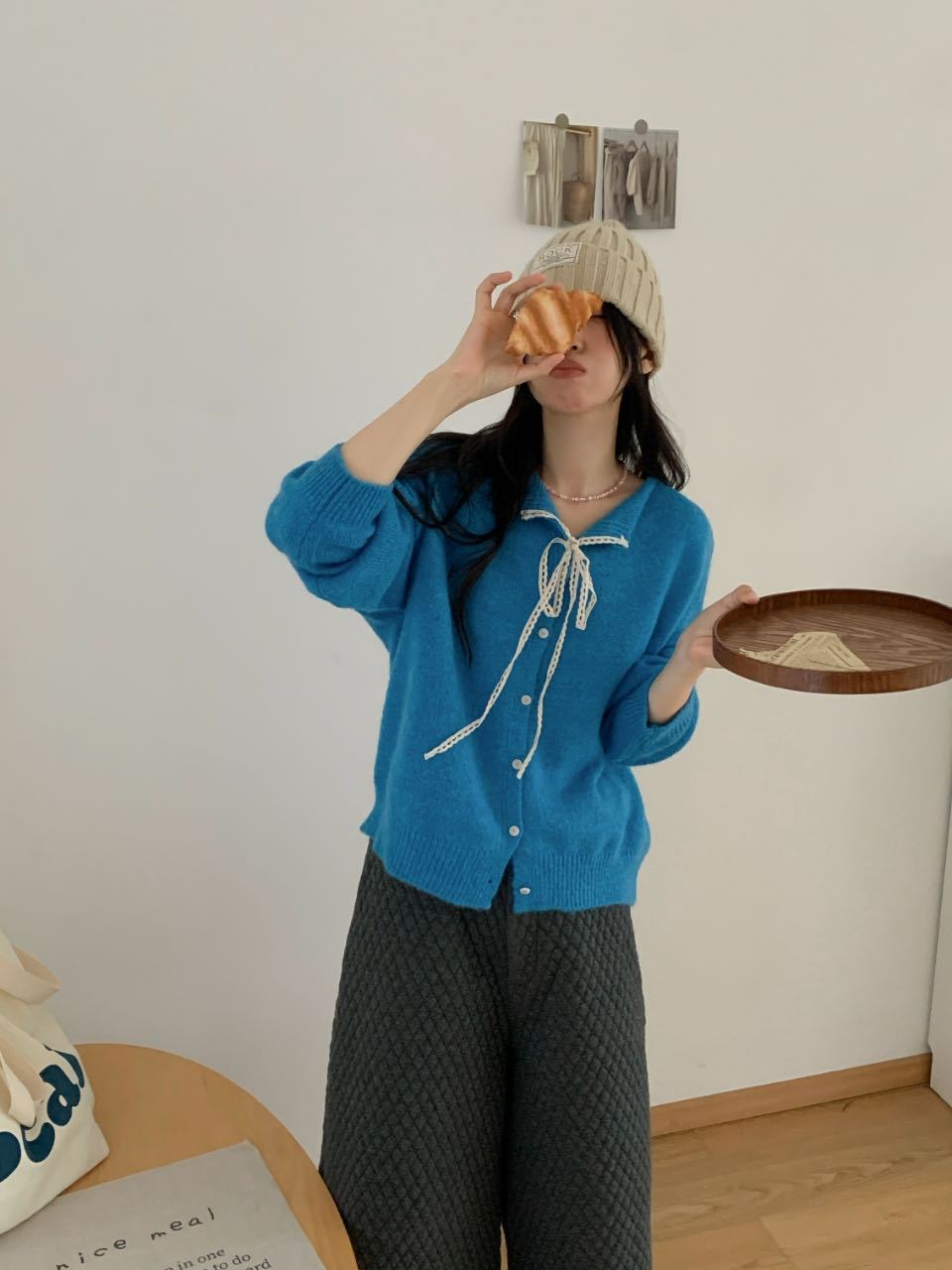Cardigan en tricot décontracté pour femmes avec cordon de serrage et structure fine Chic und Stil
