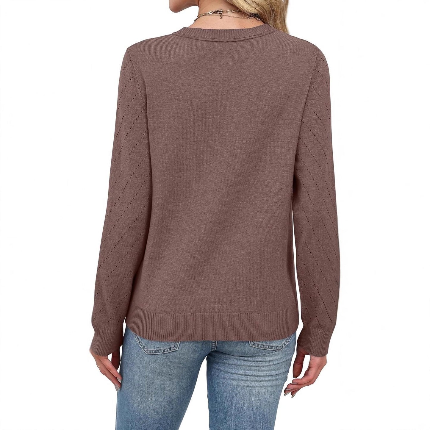 Dames Pull à la mode avec motif zigzag structuré et coupe décontractée Chic und Stil