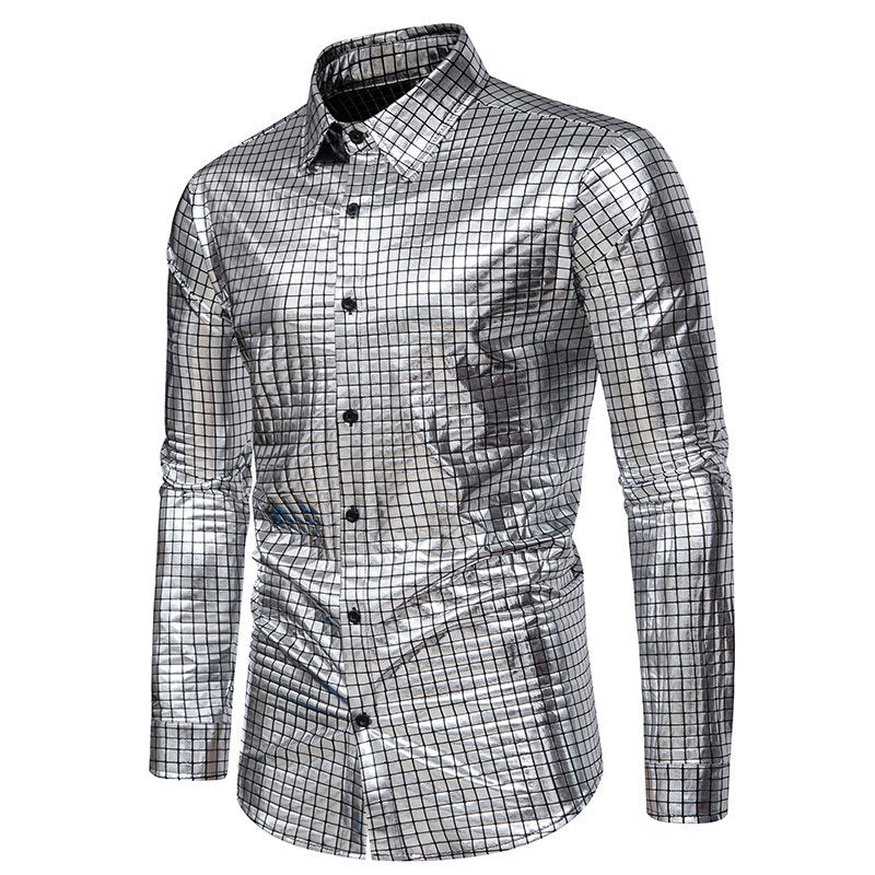Chemise brillante pour hommes avec motif à carreaux exclusif Chic und Stil