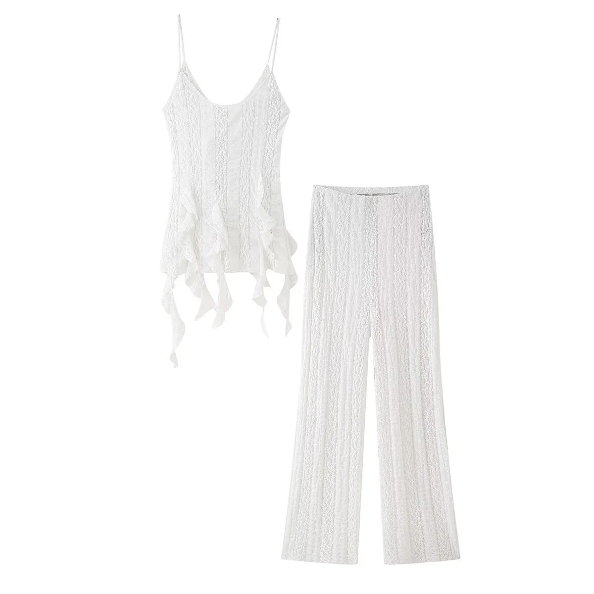 Elegant palazzo pants for ladies with floral lace pattern Chic und Stil