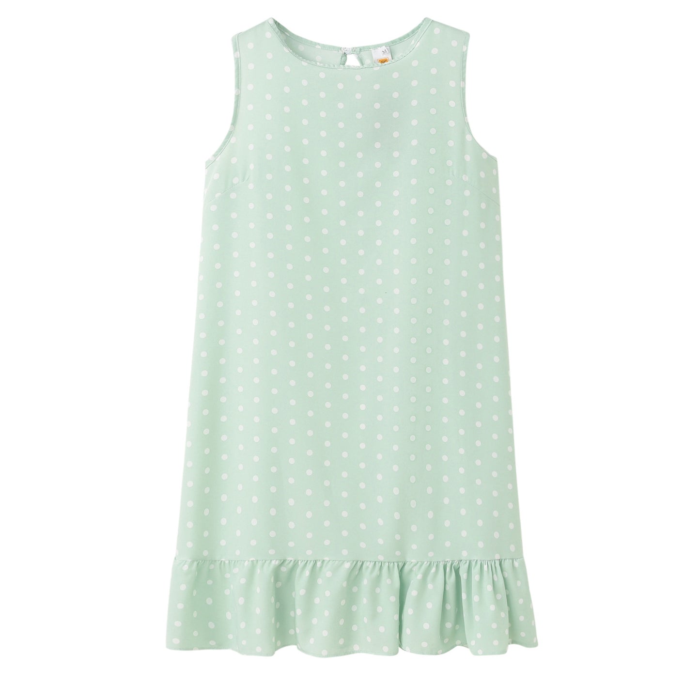 Robe shift à pois d'été pour femmes avec ourlet à volants Chic und Stil