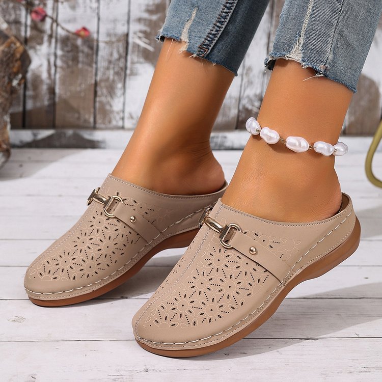 Sabots confortables pour femmes avec application florale Chic und Stil