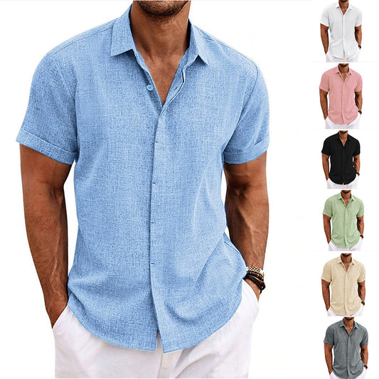 Chemise à manches courtes pour hommes en coton léger avec un confort de port agréable Chic und Stil