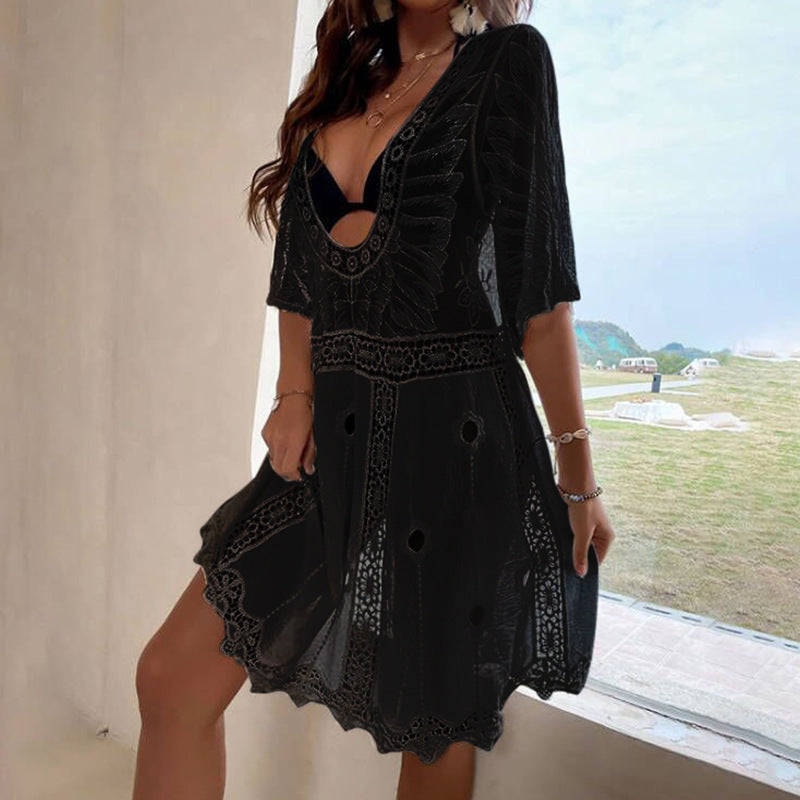 Dame Crochet Couverture de Plage Chic und Stil
