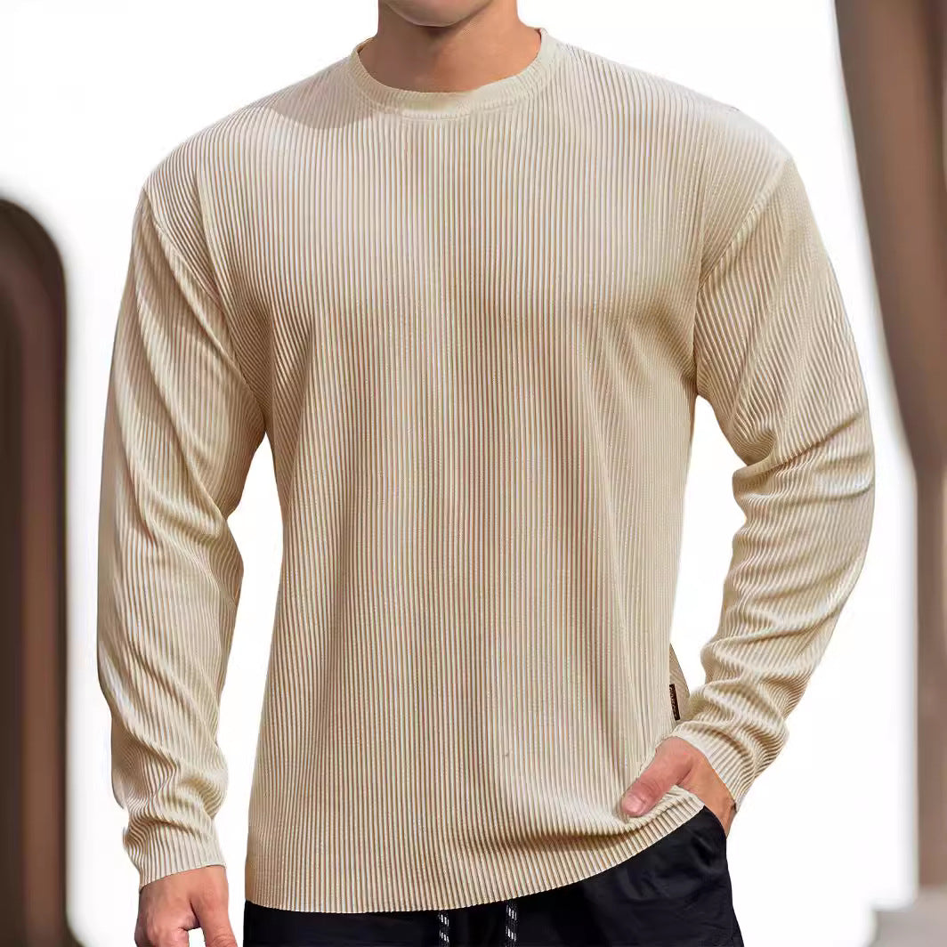 Pull-over en tricot fin pour hommes avec motif en côtes texturées Chic und Stil