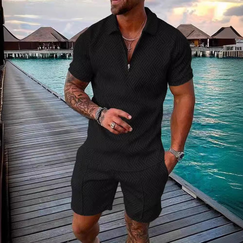 Costume de loisir élégant pour hommes avec design texturé Chic und Stil