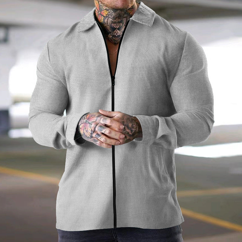 Veste à zip fonctionnelle pour hommes en matériau de haute qualité avec design structuré Chic und Stil
