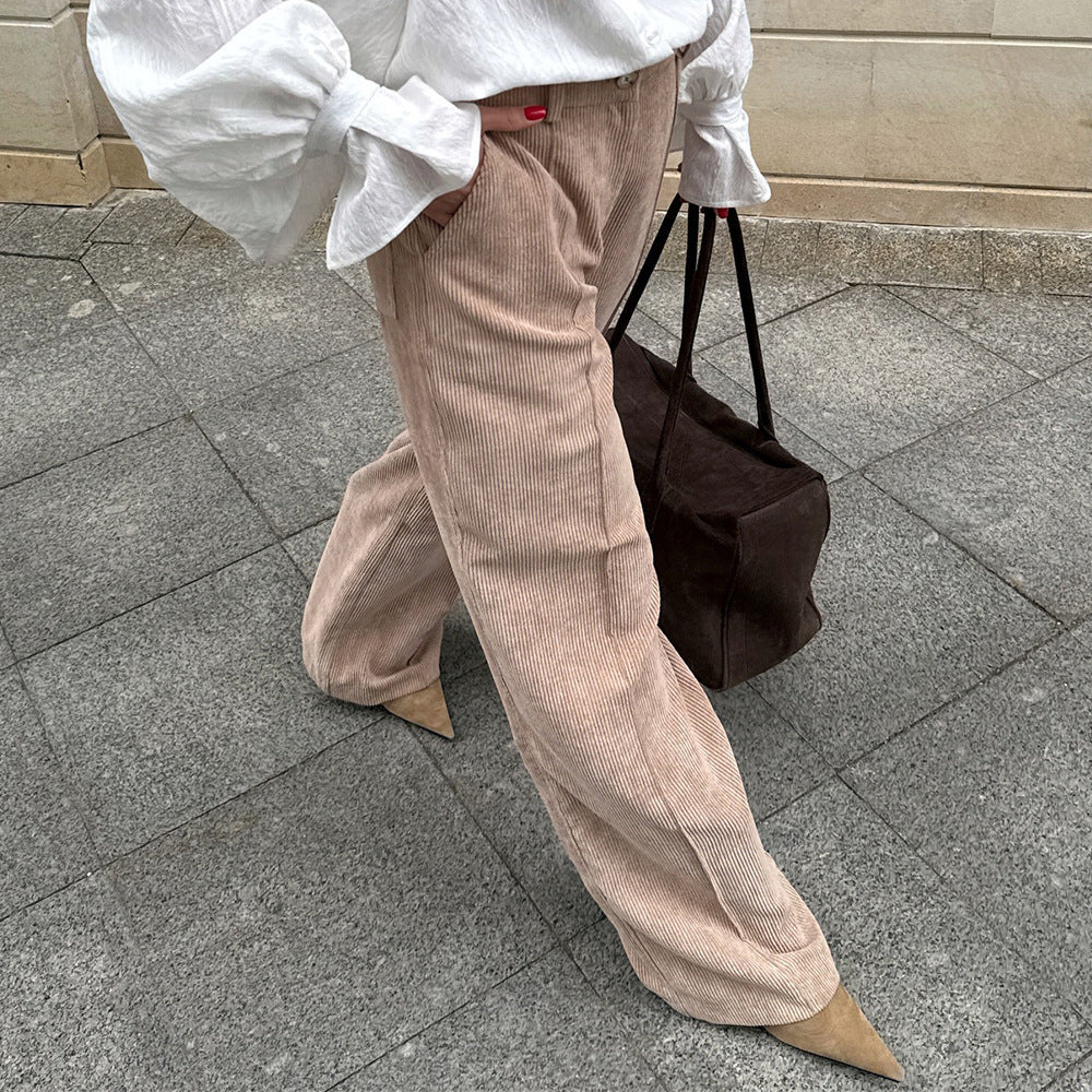 Chic and Style wide corduroy pants for women
