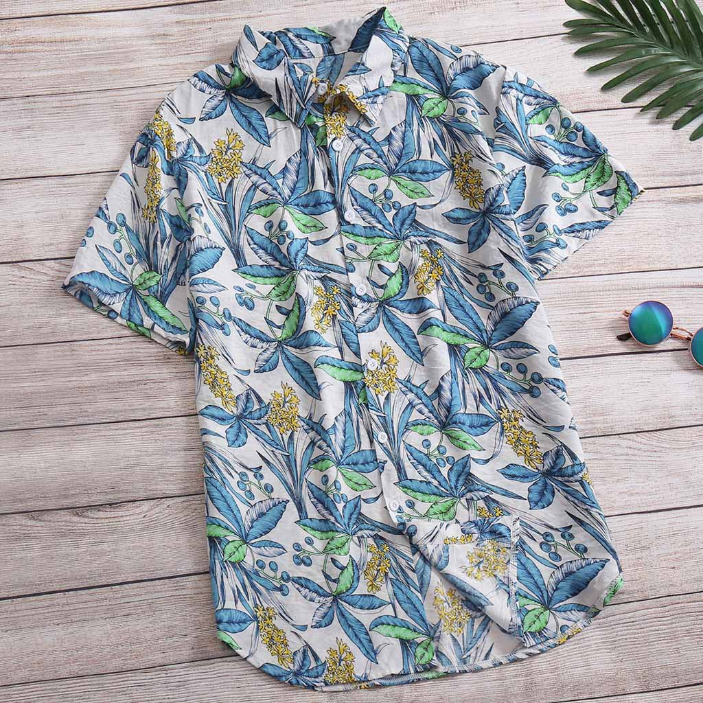 Chemise à manches courtes pour hommes avec imprimé floral et tissu léger Chic und Stil