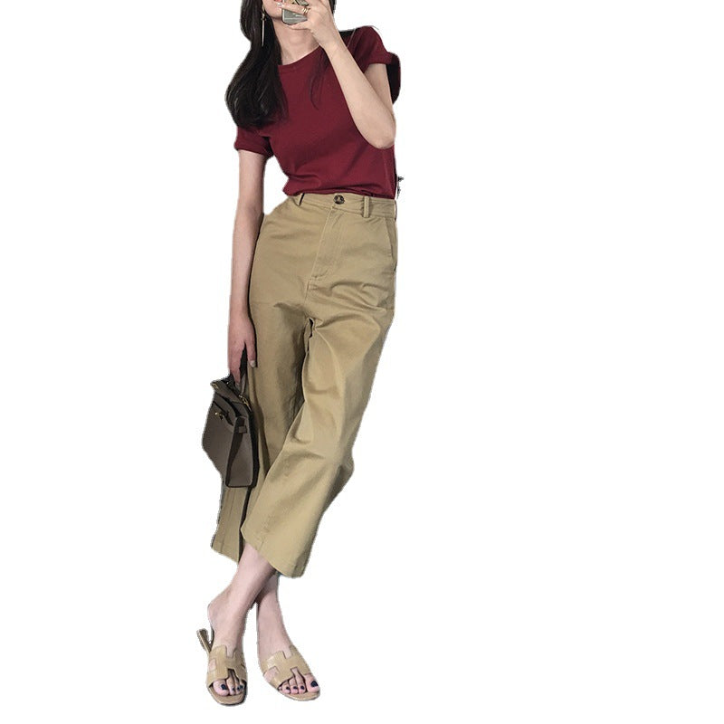 Pantalons larges à taille haute pour femmes Chic und Stil