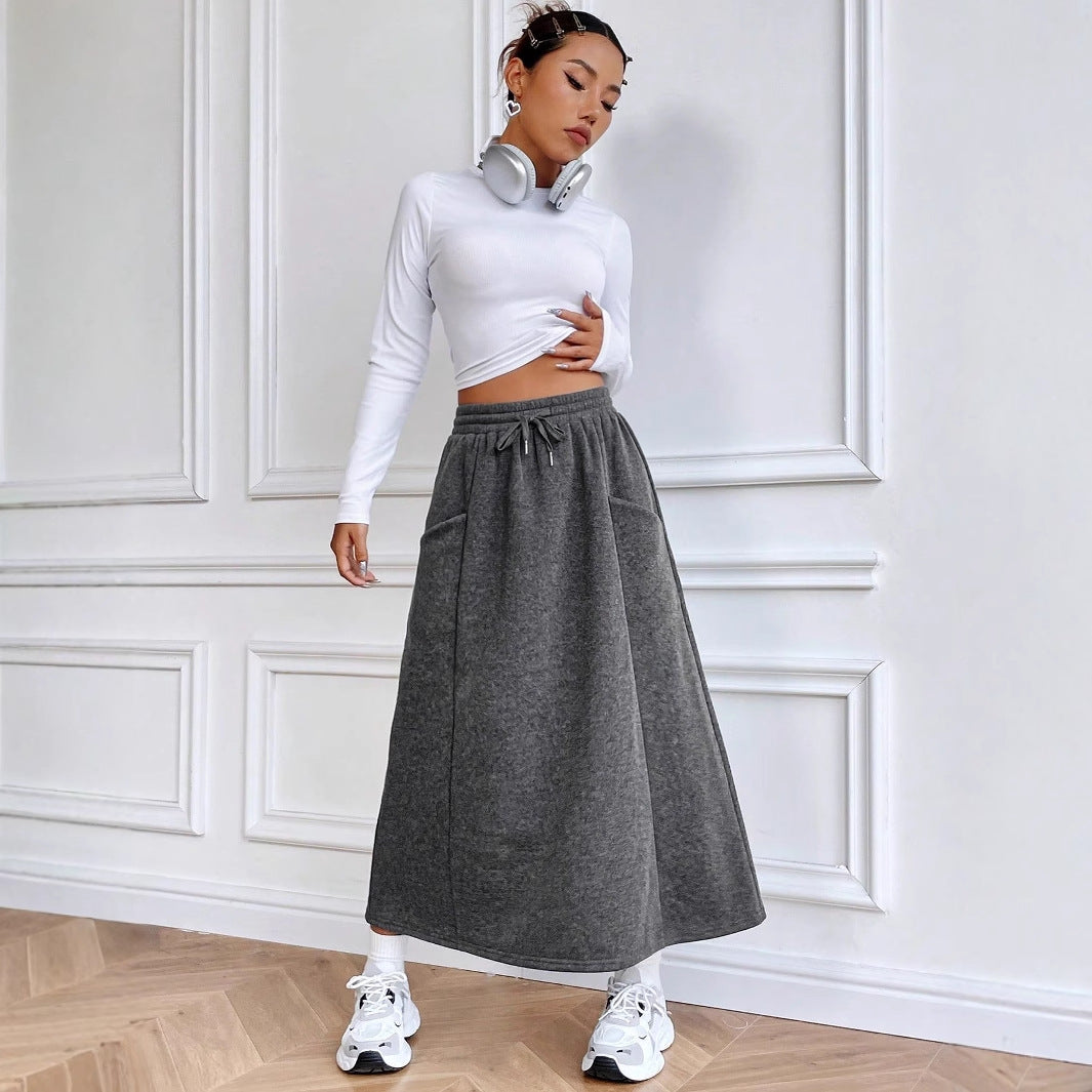 Jupe maxi sportive pour femmes avec poches pratiques et taille élastique Chic und Stil