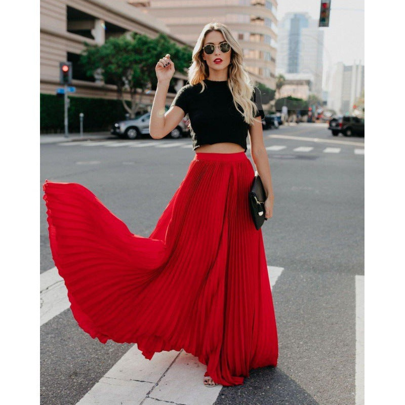 Jupe maxi plissée Chic und Stil pour femmes