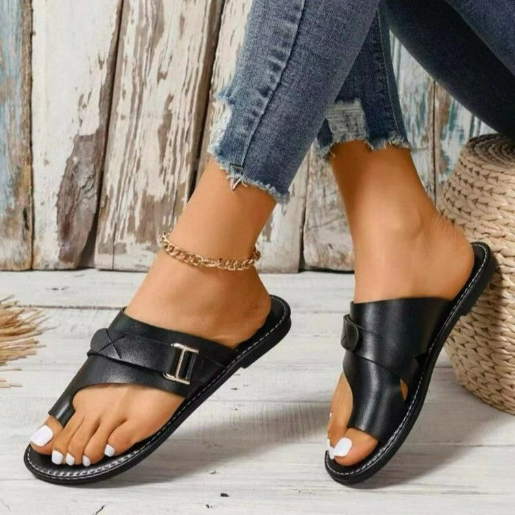 Sandales à brides pour femmes avec sangle élastique et semelle confortable Chic und Stil