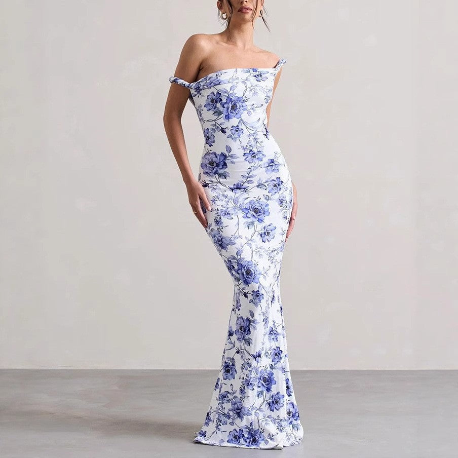 Chic and Stylish Off-Shoulder Bodycon Maxi Dress for Women