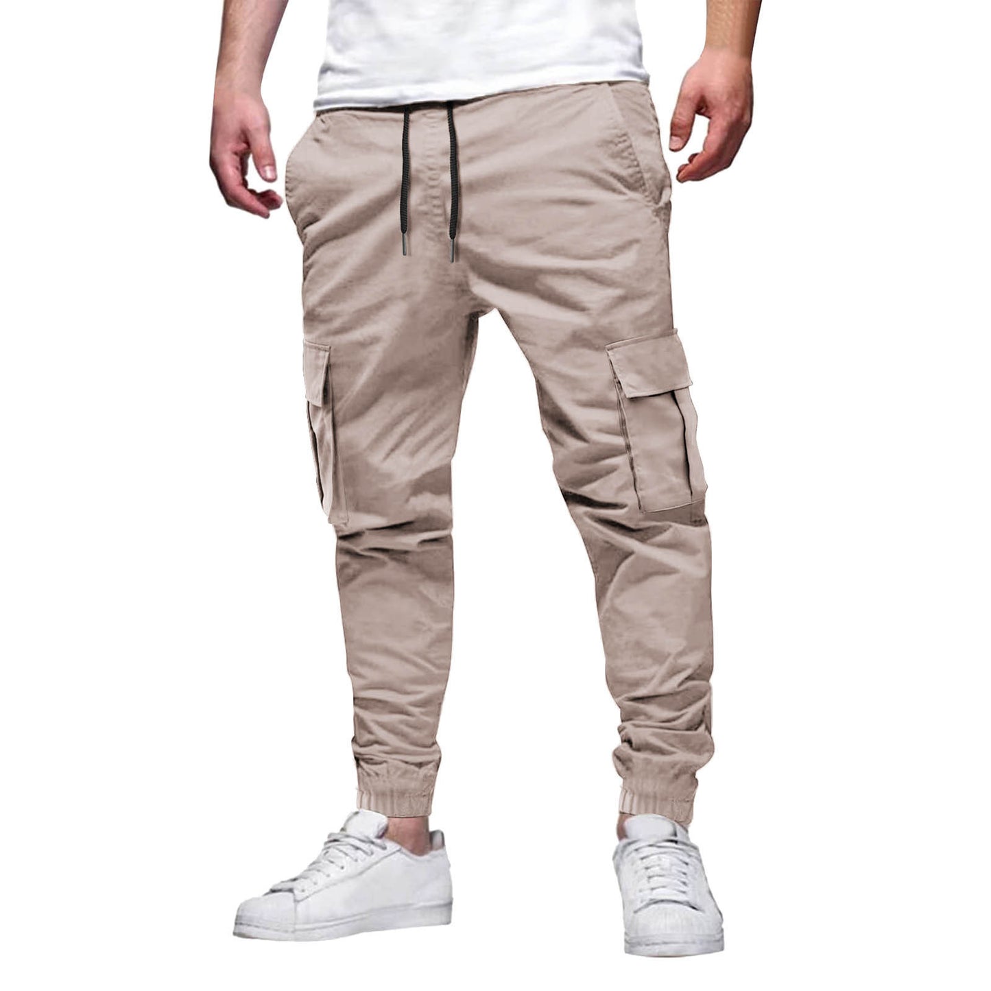 Casual cargo pants for men with elastic waistband and practical pockets Chic und Stil