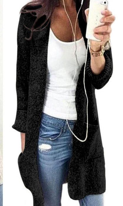 Veste longue pour femmes avec des manches ouvertes et des poches pratiques Chic und Stil