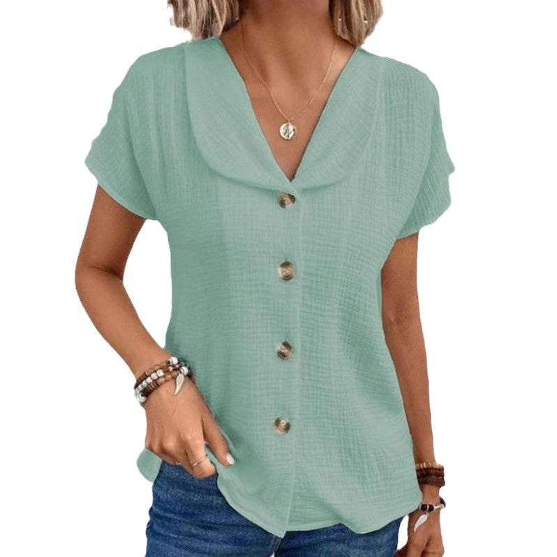 Women's blouse with visible buttons in lightweight fabric Chic und Stil