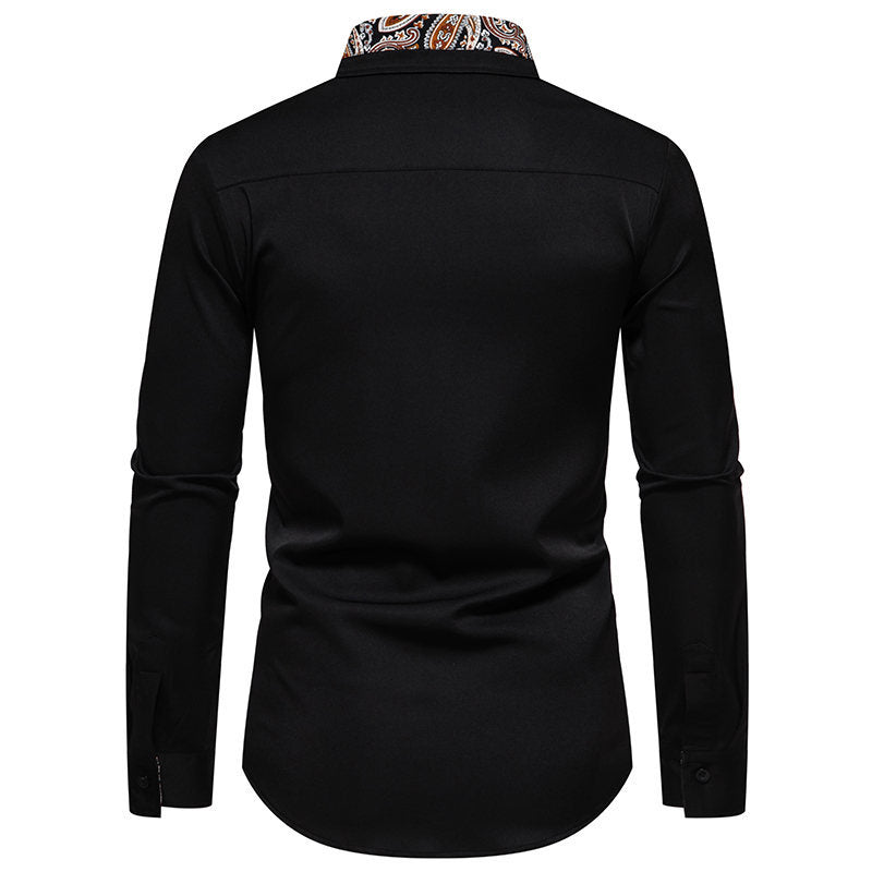 Chemise à manches longues classique pour hommes avec un motif paisley moderne Chic und Stil