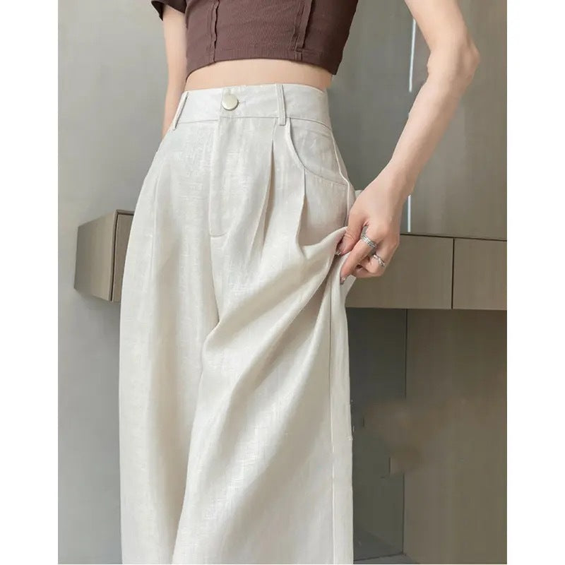 Pantalons plissés taille haute pour femme Chic und Stil 1750846959