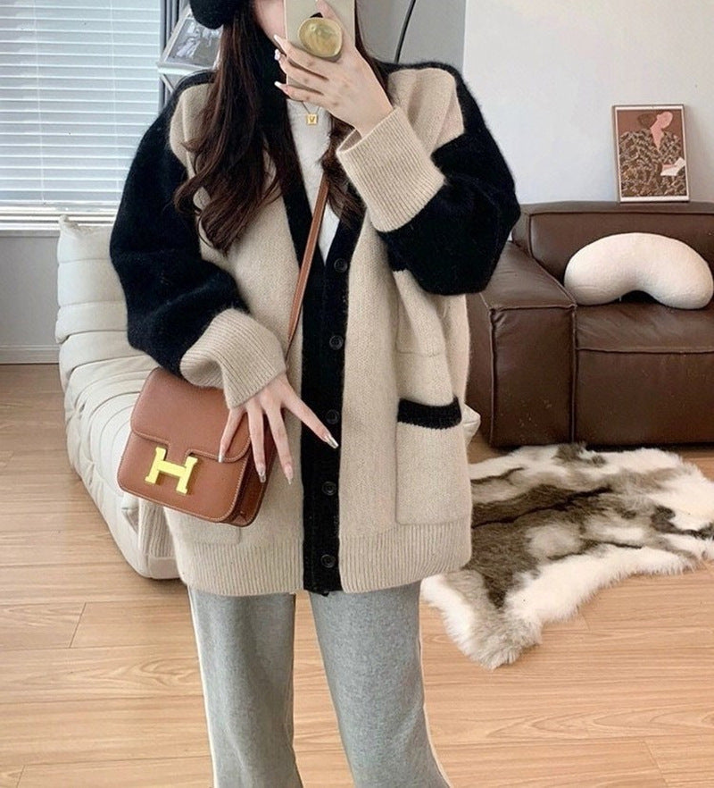Cardigan en tricot pour femmes avec coupe décorative et poches pratiques Chic und Stil