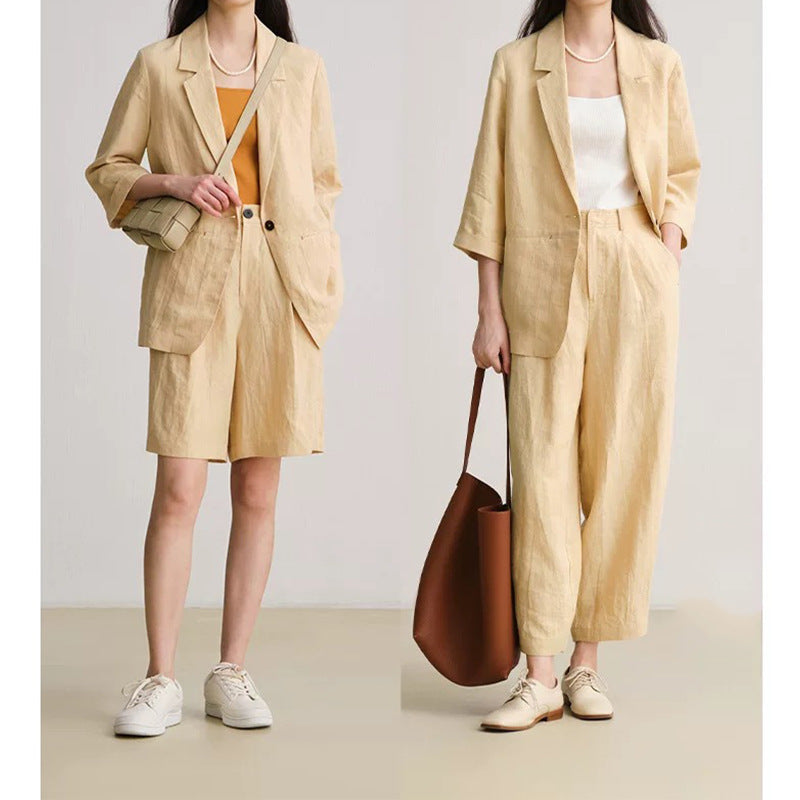 Veste en lin surdimensionnée pour femmes Chic und Stil