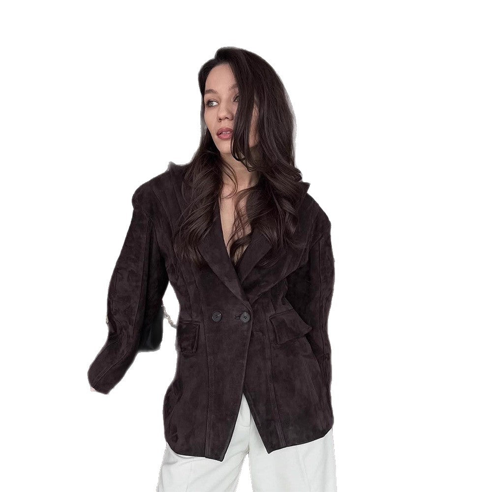 Blazer mode grande taille pour femmes avec design structuré et détails de boutons classiques Chic und Stil