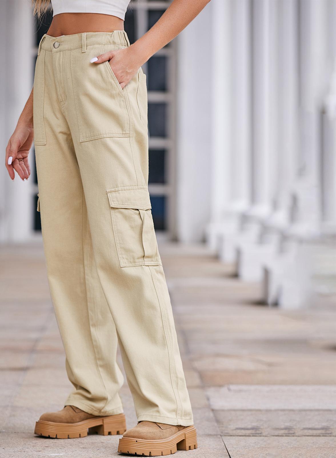 Chic and Stylish High Waisted Women's Cargo Pants