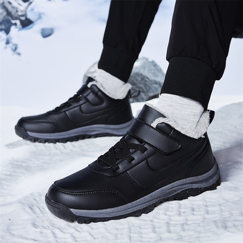 Bottines d'hiver pour femmes, doublées de chaude, avec semelle antidérapante et fermeture Velcro réglable Chic und Stil