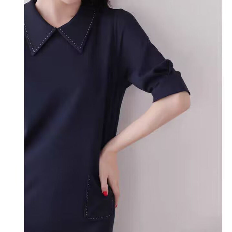 Robe polo à manches courtes pour femmes avec poches Chic und Stil