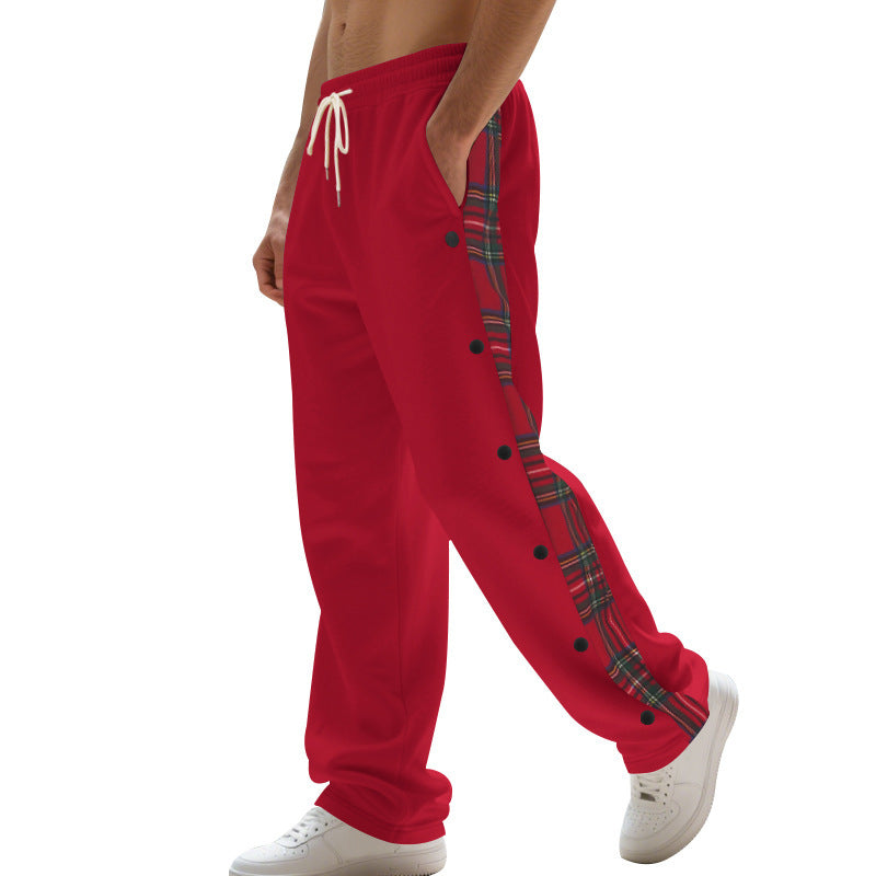 Pantalons de loisirs sportifs pour hommes avec détails à pression Chic und Stil