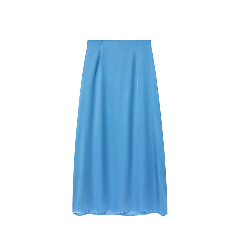Jupe Maxi en Satin Femmes Chic und Stil