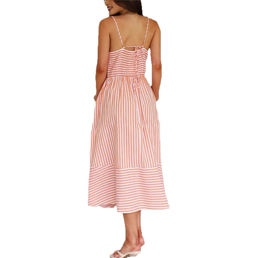 Robe maxi rayée pour femmes Chic und Stil