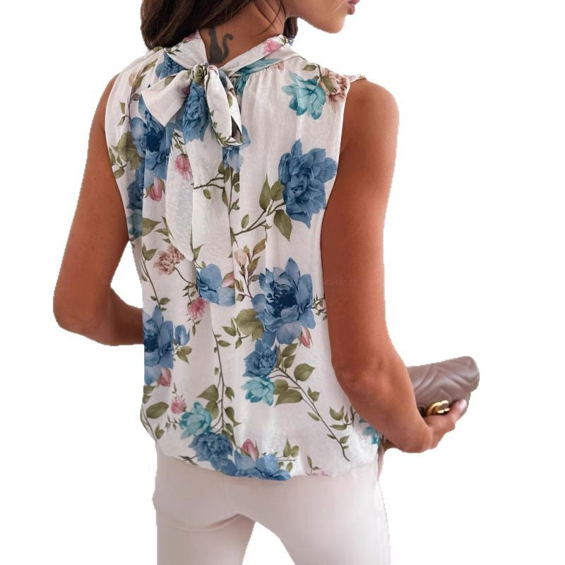 Chemisier pour femmes avec imprimé floral et encolure haute Chic und Stil