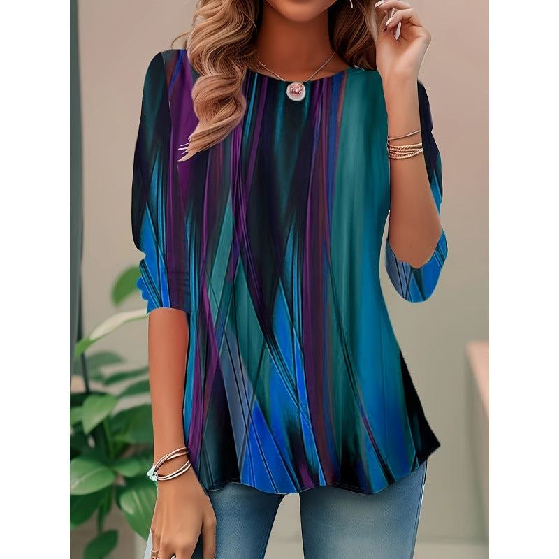 Blouse pour femmes avec motif abstrait et coupe décontractée Chic und Stil