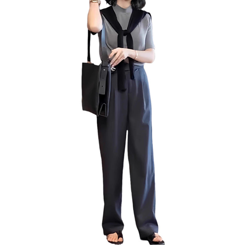 Pantalons larges à taille haute pour femmes Chic und Stil